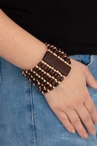 Cayman Carnival - Brown Stretchy Bracelet