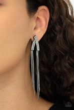 Load image into Gallery viewer, It Takes Two To TASSEL - Black Gunmetal Post Earrings