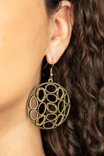 Load image into Gallery viewer, Watch OVAL Me - Brass Earrings