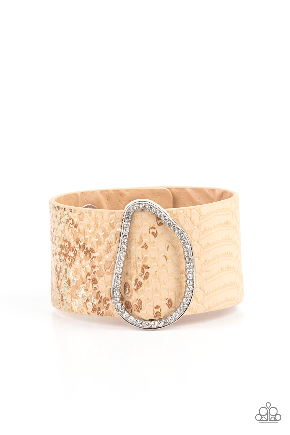 HISS-tory In The Making - Brown Snap Bracelet