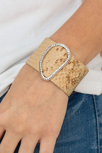 HISS-tory In The Making - Brown Snap Bracelet