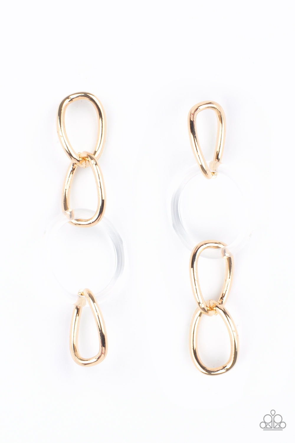 Talk In Circles - Gold Post Earrings