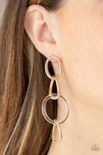 Load image into Gallery viewer, Talk In Circles - Gold Post Earrings