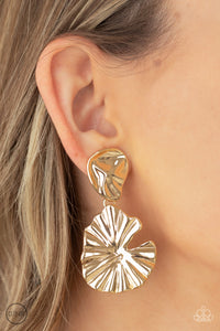 Empress Of The Amazon - Gold Clip-On Earrings