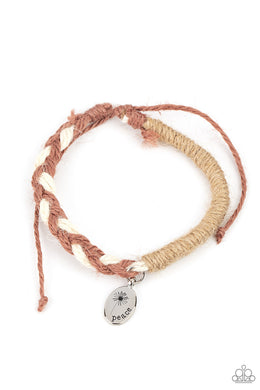 Perpetually Peaceful - Brown Sliding Knot Bracelet