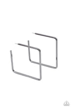 Load image into Gallery viewer, Material Girl Magic - Black Gunmetal Hoop Earrings