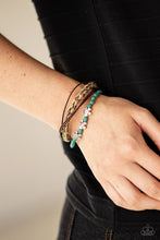 Load image into Gallery viewer, Raffia Remix - Blue Bracelet
