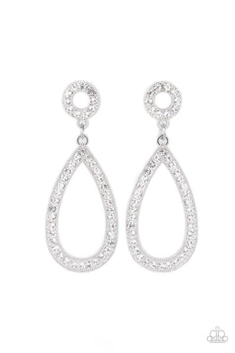 Regal Revival - White Post Earrings