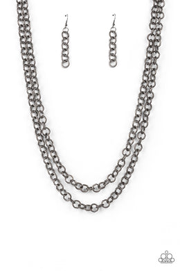 Grunge Goals - Black Gunmetal Necklace