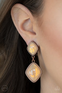 Double Dipping Diamonds - Copper Earrings