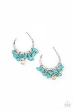 Load image into Gallery viewer, Gorgeously Grounding - Blue Hoop Earrings