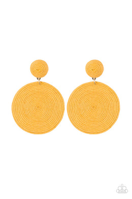 Circulate The Room - Yellow Post Earrings