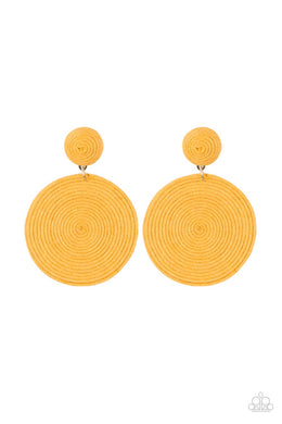 Circulate The Room - Yellow Earrings