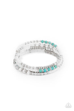 Infinitely Dreamy - White Coil Bracelet