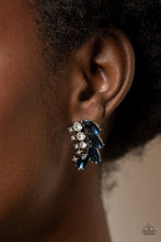 Load image into Gallery viewer, Flawless Fronds - Blue Post Earrings