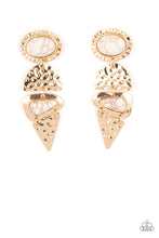 Load image into Gallery viewer, Earthy Extravagance - Gold Post Earrings
