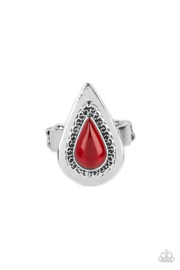 Earthy Glow - Red Dainty Ring