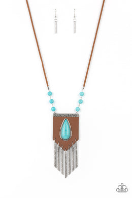 Enchantingly Tribal - Blue Necklace