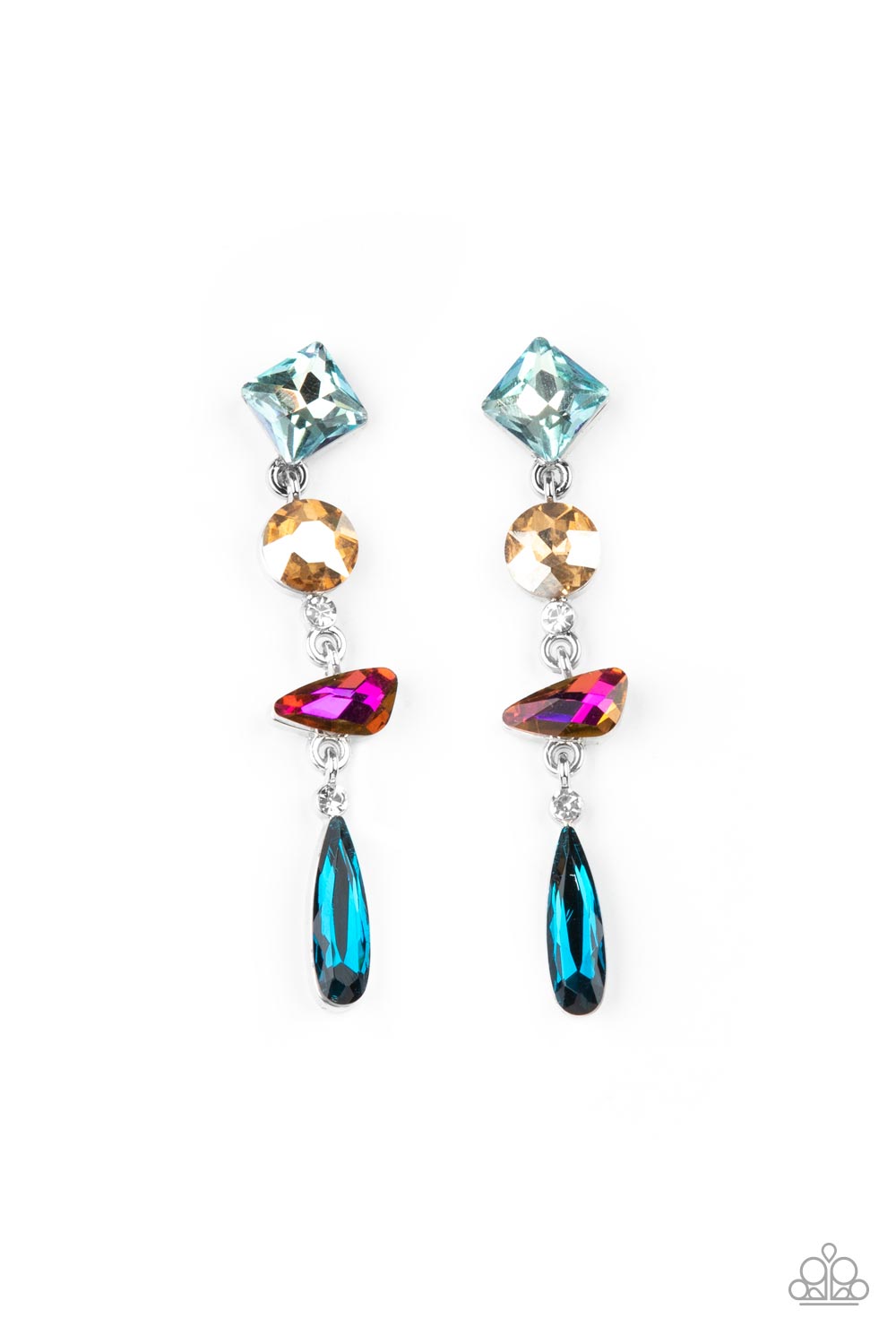 Rock Candy Elegance - Multi Post Earrings