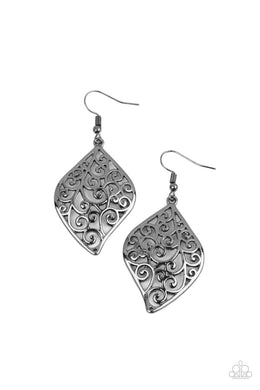 Your Vine Or Mine - Black Gunmetal Earrings