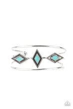 Load image into Gallery viewer, Desert Diamondback - Blue Cuff Bracelet