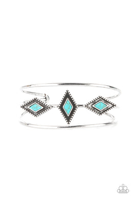 Desert Diamondback - Blue Cuff Bracelet