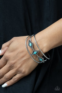 Desert Diamondback - Blue Cuff Bracelet