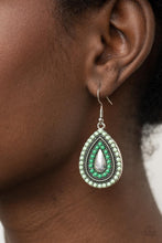 Load image into Gallery viewer, Beaded Bonanza - Green Earrings