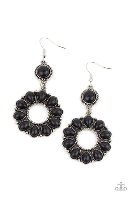 Back At The Ranch - Black Earrings