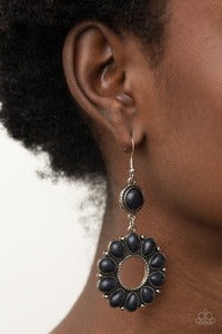 Back At The Ranch - Black Earrings