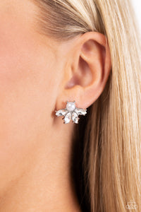 Stellar Showcase - White Post Earrings
