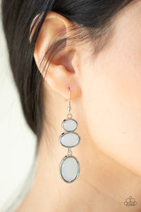 Tiers Of Tranquility - White Earrings