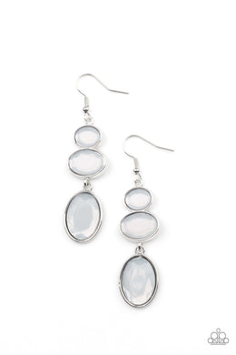 Tiers Of Tranquility - White Earrings