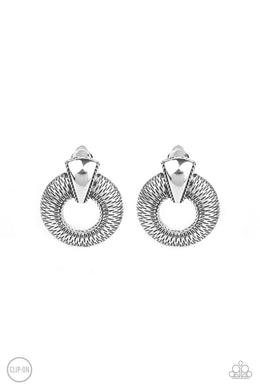 Industrial Innovator - Silver Clip-On Earrings