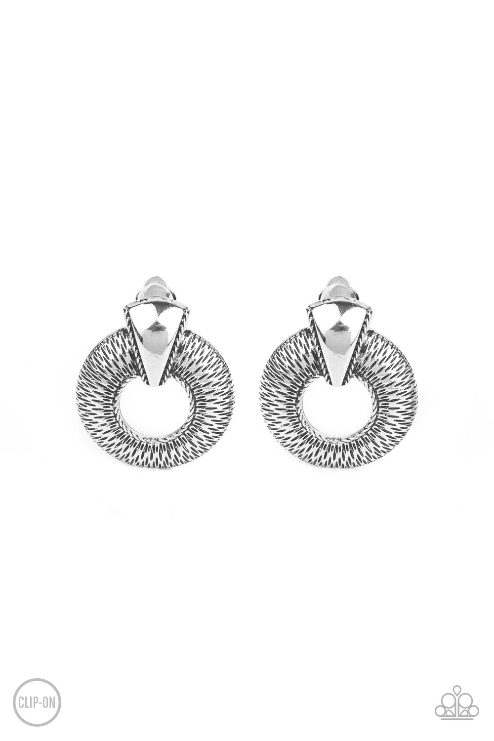 Industrial Innovator - Silver Clip-On Earrings