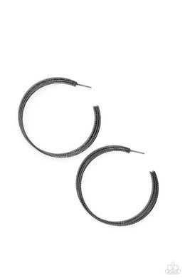 Candescent Curves - Black (Gunmetal) Earrings