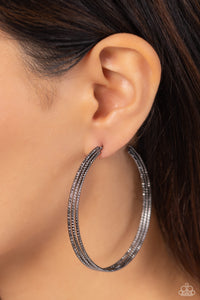 Candescent Curves - Black (Gunmetal) Earrings