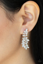 Load image into Gallery viewer, Frond Fairytale - White Post Earrings
