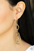 Load image into Gallery viewer, Geometric Maven - Brass Earrings
