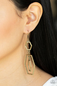 Geometric Maven - Brass Earrings