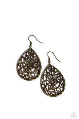 Tour de Garden - Brass Earrings