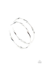 Load image into Gallery viewer, Radiantly Warped - Silver Hoop Earrings