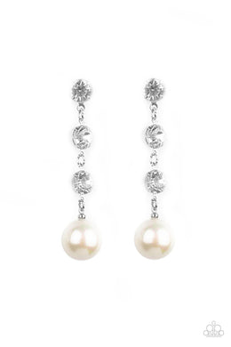 Yacht Scene - White Post Earrings