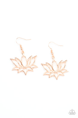 Lotus Ponds - Rose Gold Earrings