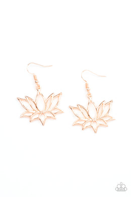 Lotus Ponds - Rose Gold Earrings