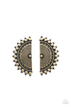 Load image into Gallery viewer, Fiercely Fanned Out - Brass Post Earrings