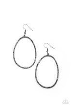 Load image into Gallery viewer, OVAL-ruled! - Black Gunmetal Earrings