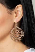 Load image into Gallery viewer, MANDALA Effect - Orange Earrings