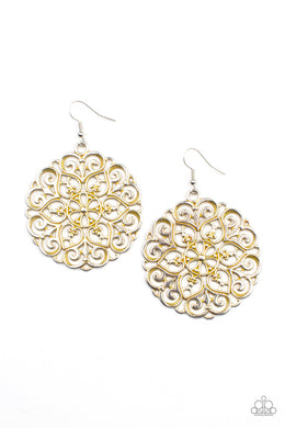 MANDALA Effect - Yellow Earrings