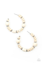 Load image into Gallery viewer, Definitely Down-To-Earth - White Hoop Earrings